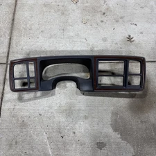2003-2006 Cadillac Escalade Cluster Radio Wood Grain Trim Dash Bezel OEM Flaw*