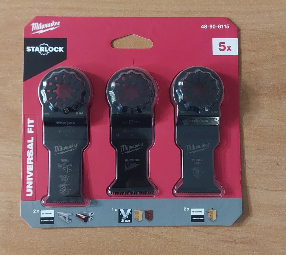 MILWAUKEE 5 PIECE MULTI TOOL WOOD & METAL  ACCESSORY PACK - 48906115 - Image 1 of 1