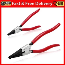 2 PCS Heavy Duty Lock Ring Pliers Set Flat Snap Ring Pliers Special Circlip New
