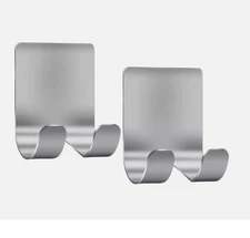 2 Pack Stainless Steel, Adhesive Razor Holder Shaver Hanger For, Shower Bathroom