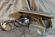 Black-framed Stylish Reading Glasses w/ Magnification Strength of 3.50 w/ Case