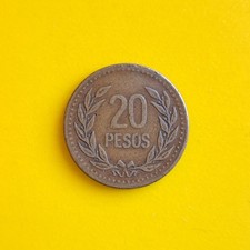 20 Pesos M&uuml;nze aus Kolumbien von 1991 (sehr sch&ouml;n)