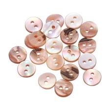 20Pcs Natural Pearl Shell Button, 8.8mm 2 Hole Mother of Sewing Button, Purple