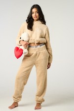 Twisted Saint Teddy Womens Tracksuit. Cropped Hoodie Fashion Joggers Loungewear