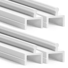 CroBlissful 4 Pcs Sliding Screen Door Track Replacement 72 Inch White Vinyl T...