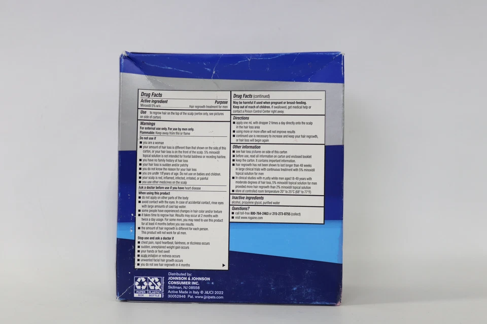 Solución de tratamiento capilar para hombres Rogaine - tamaño de prueba - 2 fl oz - 3 ct EXP: 28/02/2026 Foto 2 de 4