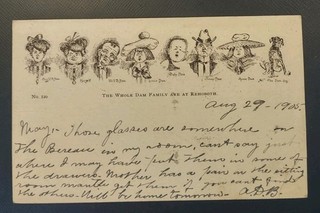 1905 Whole Dam Family At Rehoboth Horn's UDB DE Souvenir Postcard Delaware Beach