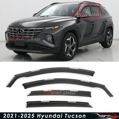 For 2022-2026 Hyundai Tucson In-Channel Rain Guards Window Visors Vent Shade - product listing photo