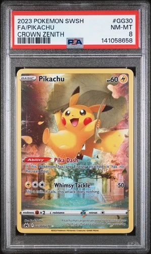 Fa/Pikachu GG30 Pokemon Sword And Shield Crown Zenith NM PSA 8