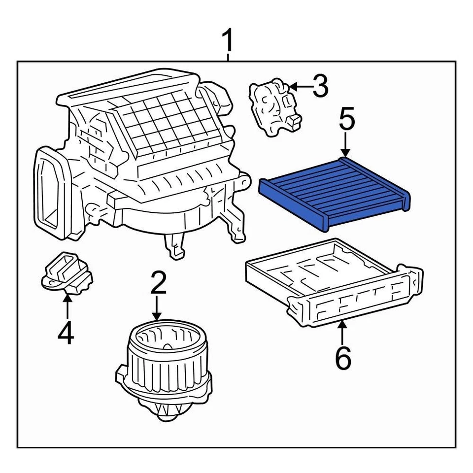 For Toyota Camry 2002-2006 Toyota 8713906030 Cabin Air Filter Foto 2 de 4