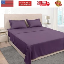 Full Size Sheet Sets - 100 Collection Microfiber Bed Sheet Set with 16 Inch D...