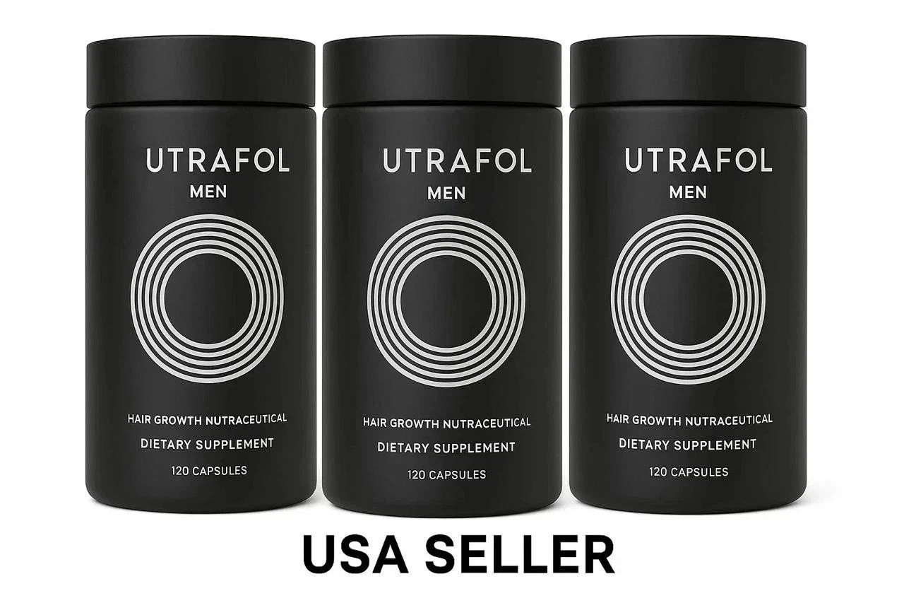 pack of 3  Men's Hair Growth In Glass Bottle/Total 360 Capsules Exp 06/2027