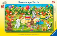 15 Teile Ravensburger Kinder Rahmen Puzzle Tierische Geburtstagsfeier