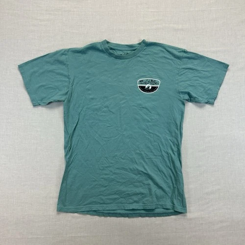 Salt Life Graphic Print T-Shirt Mens Medium Blue Teal Preshrunk Cotton Surfing image 4