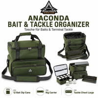 Anaconda Bait & Tackle Organizer Inkl 12 Dip-Dosen Karpfentasche Karpfenangeln