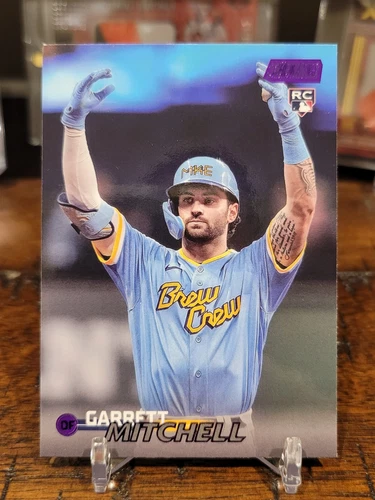 2023 Topps Stadium Club GARRETT MITCHELL #20 Rookie RC Purple /75 Brewers SSP