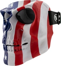 Skull Mask Motorcycle Full Face Coverage Riding Goggles American Flag Pattern