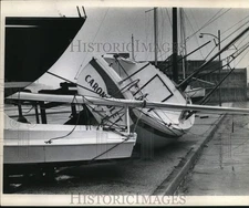 1970 Press Photo Yachts destroyed by Hurricane Celia in Texas - sax29912