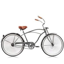 26" Chrome Beach Cruiser Bike Suspension Springer Fork Coaster Brake 140H Men