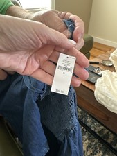 GAP Womens Dress Medium NWT $89.95 Retail Blue Smocked Casual Denim Style