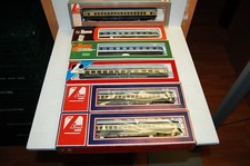 Lotto 6 vecchie carrozze passeggeri Lima scala H0 treno D in confezione originale 9131 9181 9182 309574K