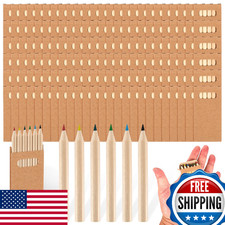 Faccito 150 Packs Mini Colored Pencils Kids Portable Short 6 Colors Bulk