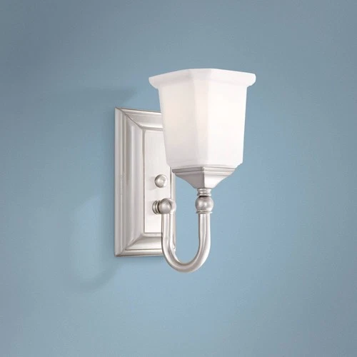 Quoizel Nicholas 10" High Brushed Nickel Wall Sconce - Picture 1 of 2