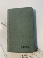 Vintage Lefax Binder Book! 1930s With Ephemera Notes And Vintage Thin Paper!