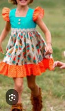 Eleanor Rose thanksgiving autumn girls dress ruffle sleeve 4T