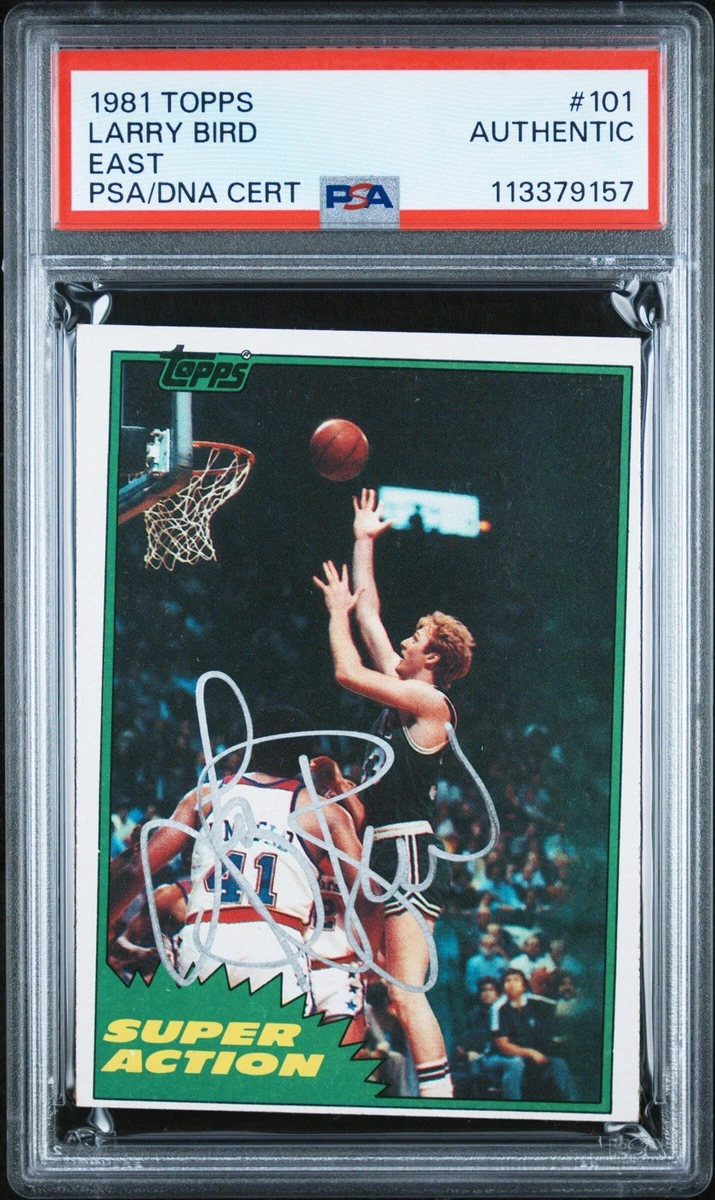 Topps Larry Bird Boston Celtics Basketball Autographed Sports