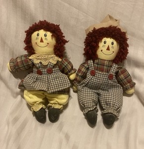Vintage Raggedy Ann Doll & Andy By Unicorn Merchandise Corp Primitive
