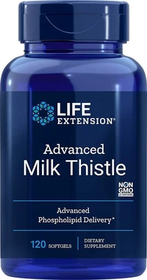 LIFE EXTENSION ADVANCED MILK THISTLE Lebergesundheit 120 Weichkaps. SUPER PREIS