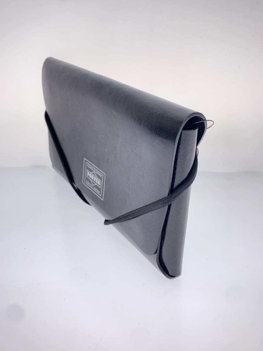 PORTER Leather Pouch Black Authentic Women D:0.59” H:3.94” W PORTER Leather Pouch Black Authentic Women D:0.59” H:3.94” W