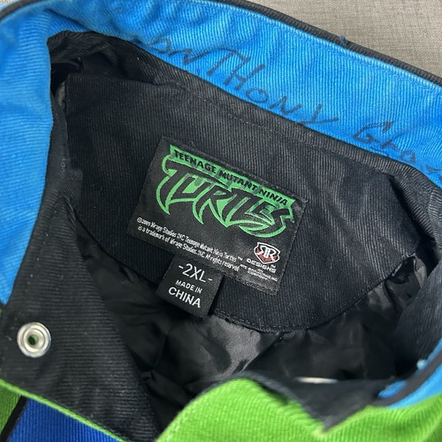 TMNT LEONARDO Button Up Jacket KIDS 2XL Embroidered RR Designs - Picture 5 of 10