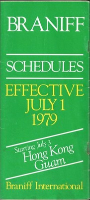 Braniff International Airways system timetable 7/1/79 [6011]