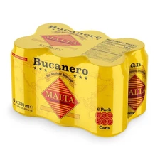 Malta Bucanero 330ml Cans (Pack of 6) | Non-Alcoholic Malt Beverage Cuba