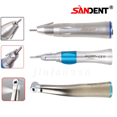SANDENT Dental 1:1 Fiber Optic LED Contra Angle /Surgical Straight Handpiece