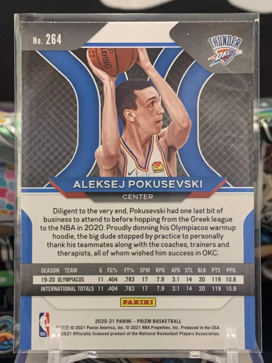 2020-21 Panini Prizm Aleksej Pokusevski Auto RP-APK & Base #264 RC OKC Thunder