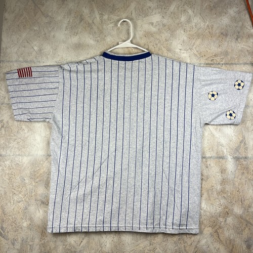 Vintage Show Star Herren Large World Cup Fußball 1994 Rundhals Grafik Shirt blau - Bild 12 von 15