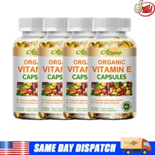 1~4pcsVitamin E 120 Capsules - Supports Skin, Hair, Immune and Eye Healthy