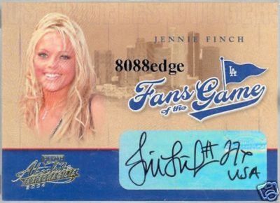 2004 FANS OF THE GAME AUTO: JENNIE FINCH #27 AUTOGRAPH TEAM USA