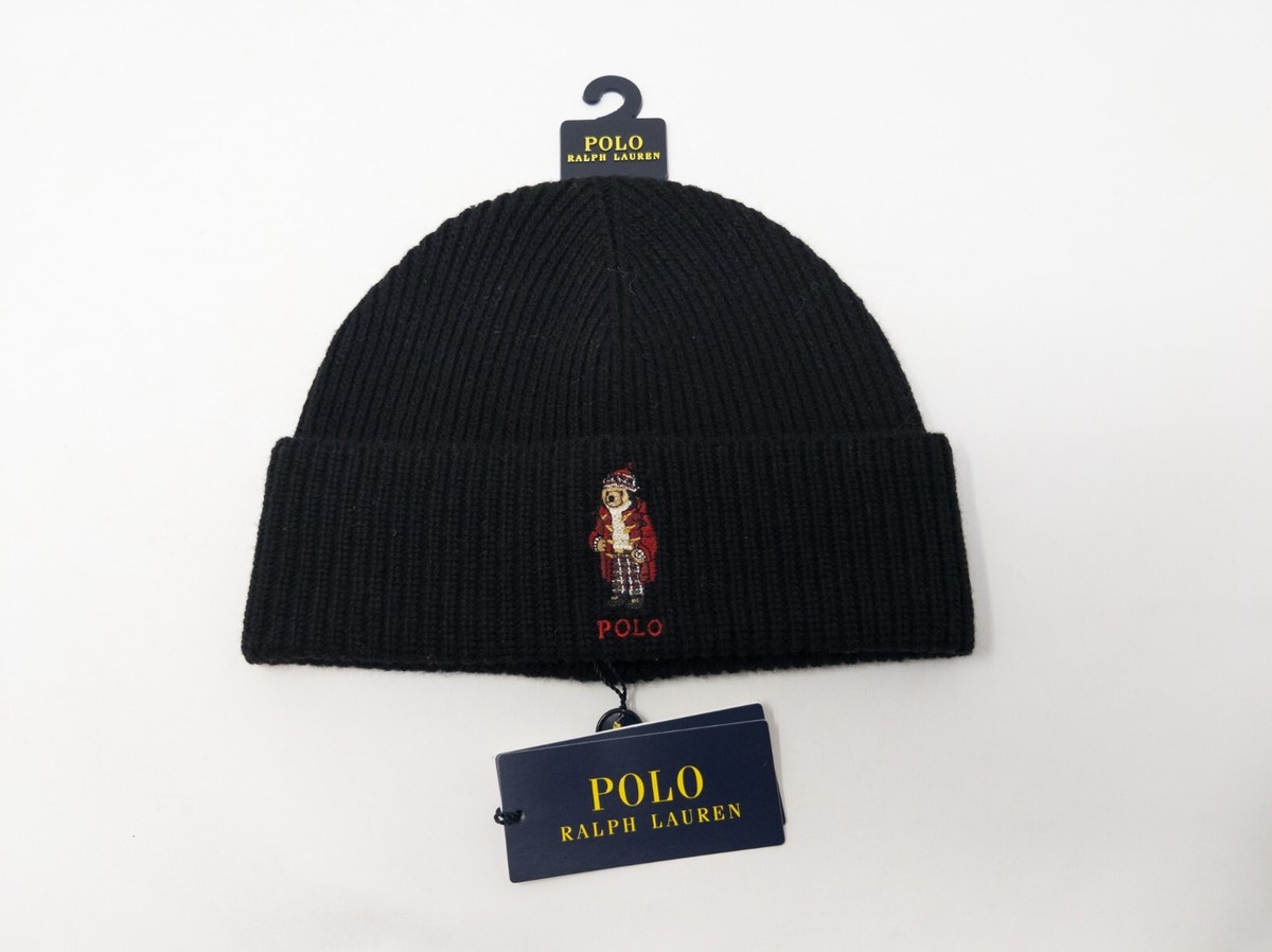 Polo Ralph Lauren Holiday Beanie Polo Ralph Lauren Solid Holiday Bear Black Rib-Knit Beanie  main image 3