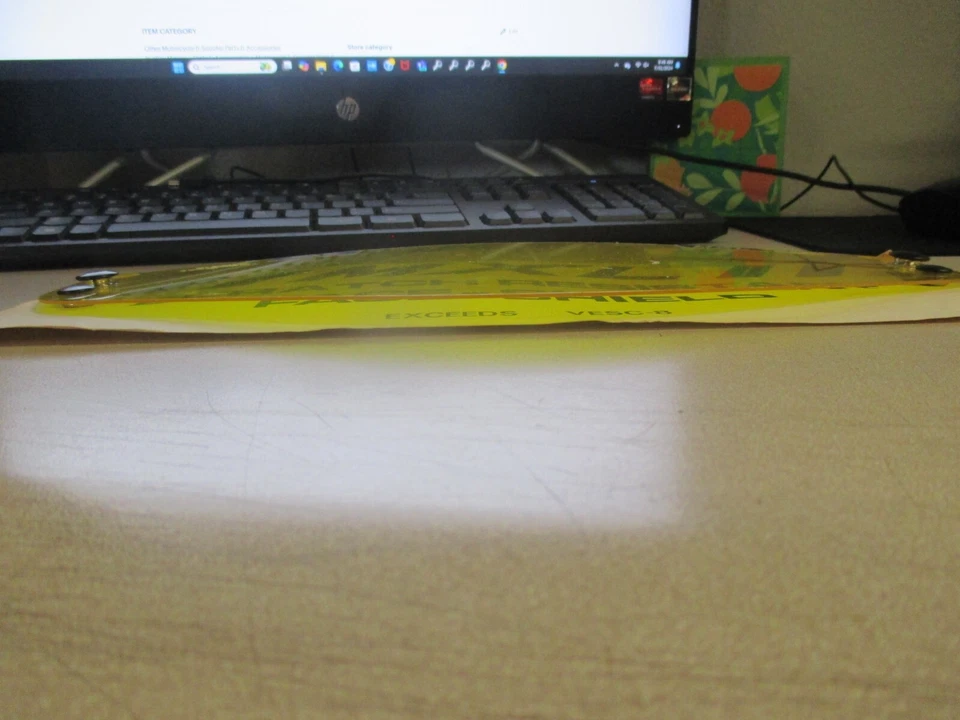 NOS Casco Protector Facial Visera MXL Amarillo Foto 4 de 4