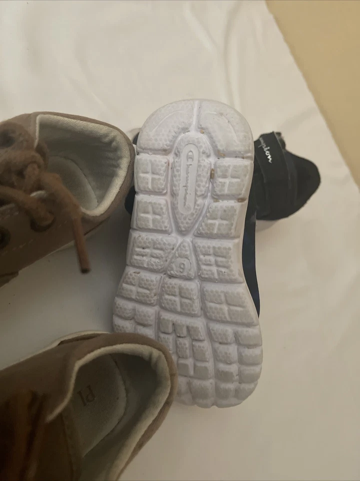 Lote De 2 Zapatos De Barco De Lona Para Niños y Campeones Niño Pequeño Talla US 6 Foto 4 de 4