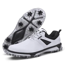 🔥FLASH SALE $39.9! Men's White Golf Shoes - Breathable Spikeless Sneakers 42