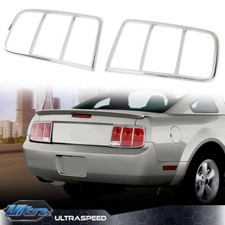 2pcs Chrome Taillight Tail Light Bezel Covers Overlay Fit For 05-09 Ford Mustang 2pcs Chrome Taillight Tail Light Bezel Covers Overlay Fit For 05-09 Ford Mustang