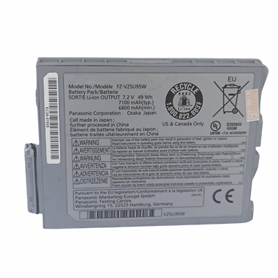 New FZ-VZSU95W 49Wh 7.2V Battery replacement for Panasonic FZ-M1