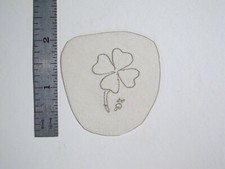 vtg 1960s 70s Tattoo Flash acetate Stencil 4 Leaf Clover signed LUK