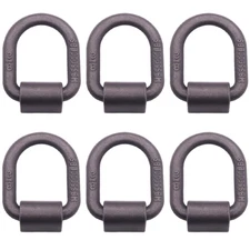 3/8"  Heavy Duty Weld-On Forged D Ring 6 Pack  5,000 LBS - Tie Down Anchor