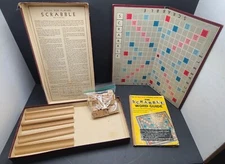 Vintage 1953 SCRABBLE Board Game Selchow & Righter - Complete With Word Guide